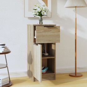 Aparador de madera contrachapada roble Sonoma 30x30x70