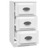 Aparador de madera contrachapada blanco 36x35,5x67,5