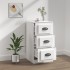Aparador de madera contrachapada blanco 36x35,5x67,5