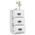Aparador de madera contrachapada blanco 36x35,5x67,5