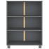 Estantería HAMAR madera maciza pino gris oscuro 85x35x112