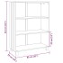 Estantería HAMAR madera maciza pino gris oscuro 85x35x112