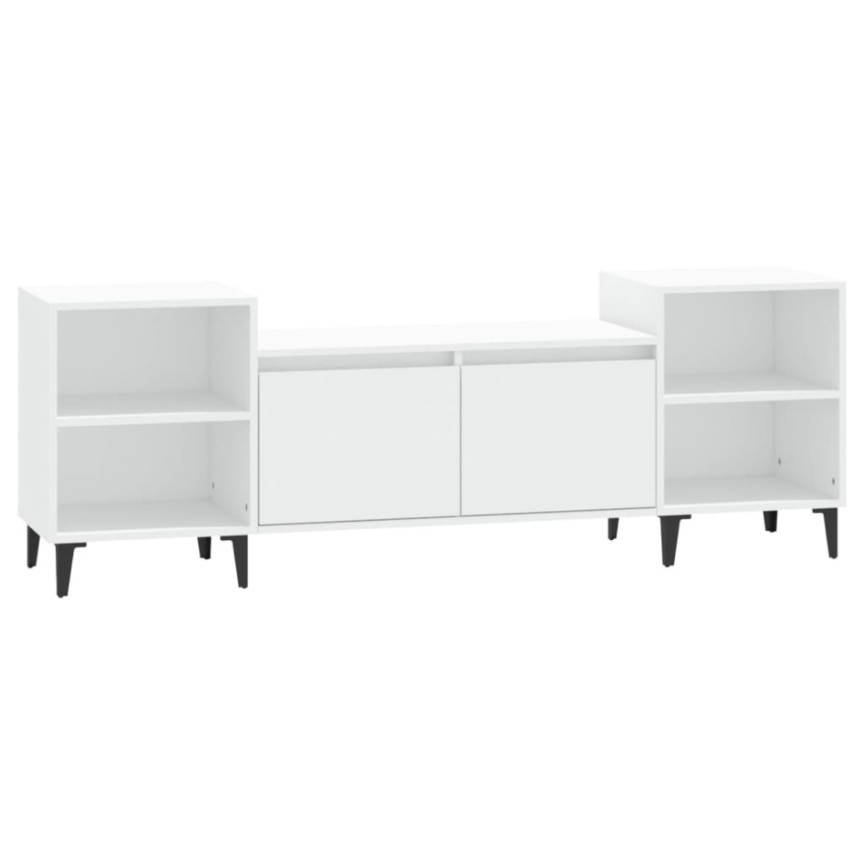 Mueble para TV madera contrachapada blanco 160x35x55