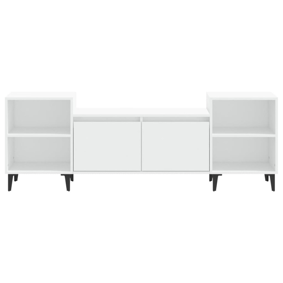 Mueble para TV madera contrachapada blanco 160x35x55