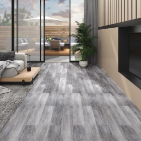 Lamas para suelo autoadhesivas PVC gris madera mate 5,02m²
