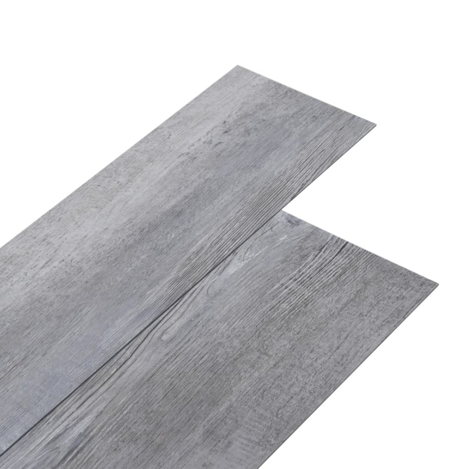 Lamas para suelo autoadhesivas PVC gris madera mate 5,02m²