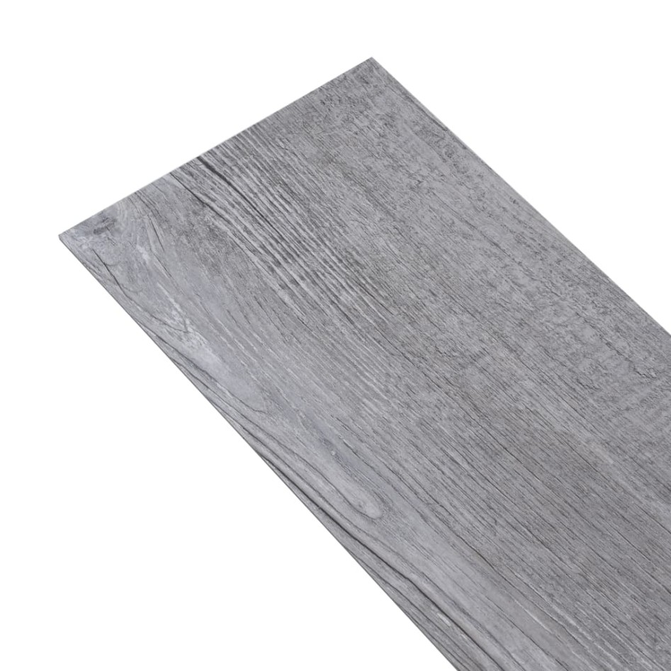 Lamas para suelo autoadhesivas PVC gris madera mate 5,02m²