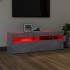 Mueble de TV con luces LED gris hormigón 120x35x40