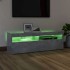 Mueble de TV con luces LED gris hormigón 120x35x40