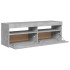 Mueble de TV con luces LED gris hormigón 120x35x40
