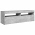 Mueble de TV con luces LED gris hormigón 120x35x40