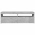 Mueble de TV con luces LED gris hormigón 120x35x40