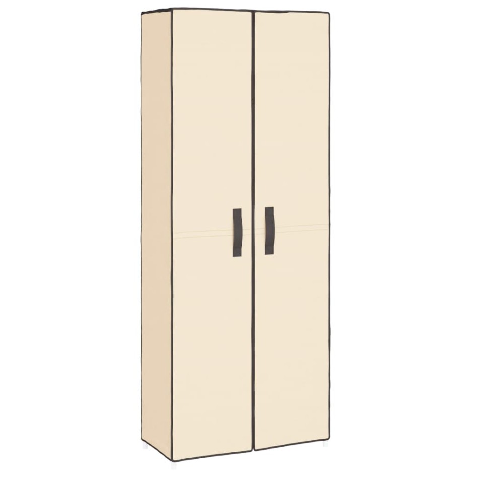 Armario zapatero de tela crema 60x30x166