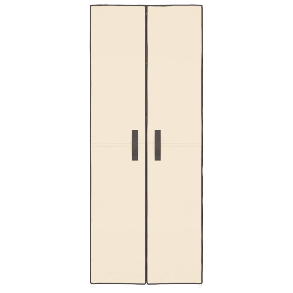 Armario zapatero de tela crema 60x30x166