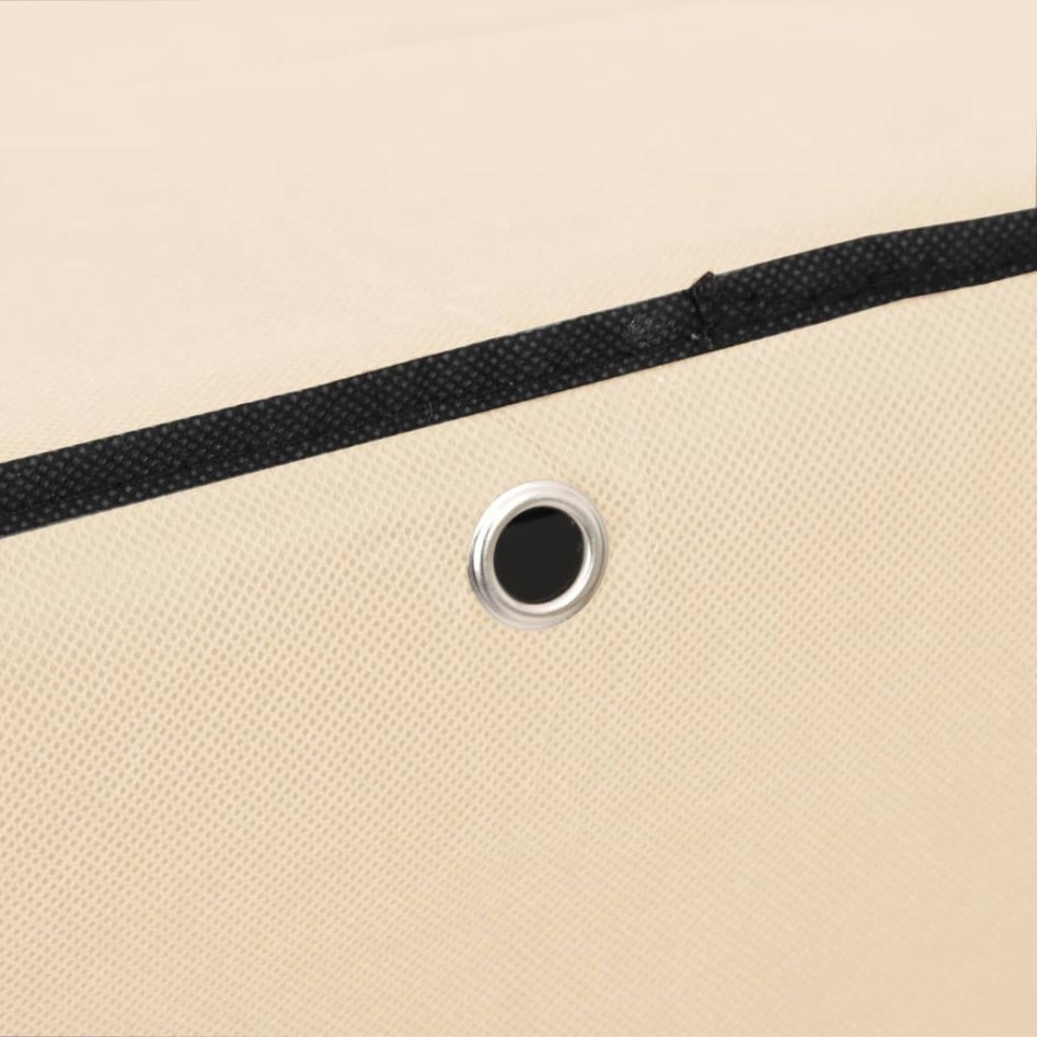 Armario zapatero de tela crema 60x30x166