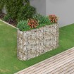 Arriate de gaviones de hierro galvanizado 190x50x100 cm