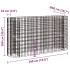 Arriate de gaviones de hierro galvanizado 190x50x100