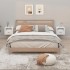Mesitas de noche de pared 2 uds blanco 50x36x40