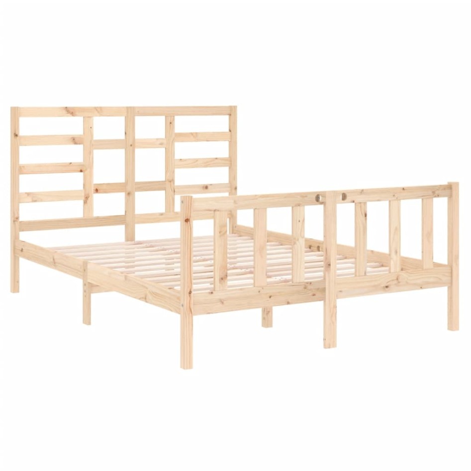 Estructura de cama madera maciza 120x190