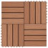 Baldosas porche relieve profundo WPC 1 m² marrón claro 11
