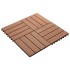 Baldosas porche relieve profundo WPC 1 m² marrón claro 11