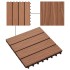 Baldosas porche relieve profundo WPC 1 m² marrón claro 11