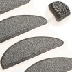 Alfombras de peldaños de escalera 15 uds antracita 65x25 cm