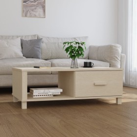 Mesa de centro HAMAR madera maciza pino marrón miel