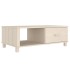 Mesa de centro HAMAR madera maciza pino marrón miel