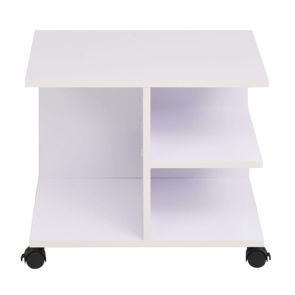 Estantería con ruedas blanca 50x35x42