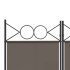 Biombo divisor de 6 paneles de tela gris antracita 240x200