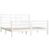 Estructura de cama madera maciza blanco Supe King 180x200