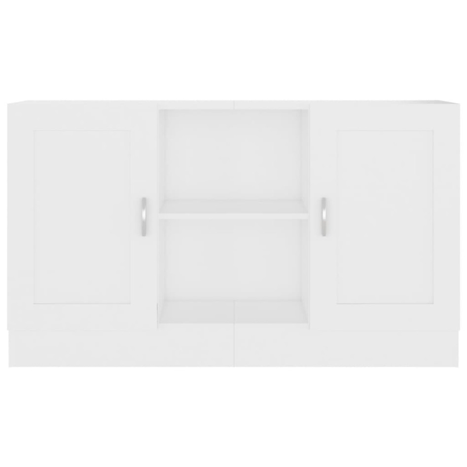 Aparador de madera contrachapada blanco 120x30,5x70