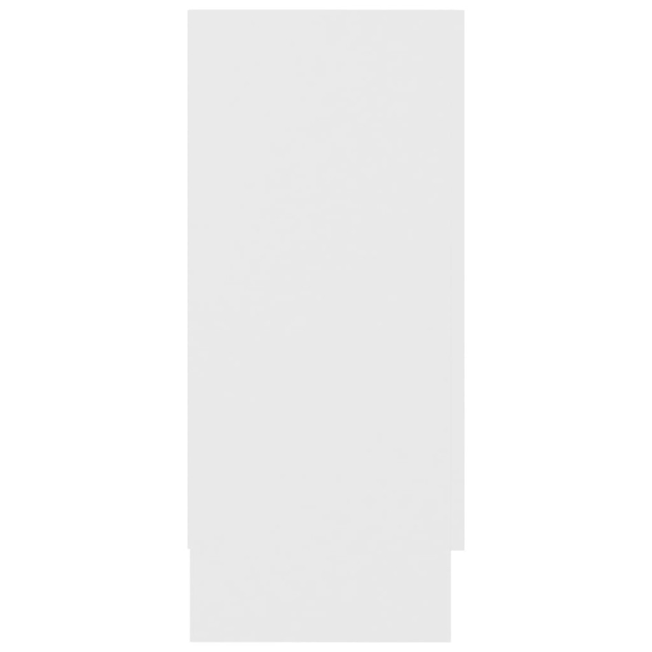 Aparador de madera contrachapada blanco 120x30,5x70