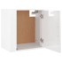 Mesitas de noche de pared 2 uds blanco brillante 50x30x47
