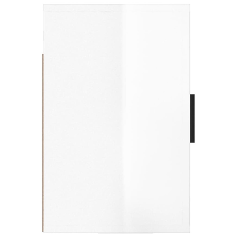Mesitas de noche de pared 2 uds blanco brillante 50x30x47