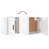 Mesitas de noche de pared 2 uds blanco brillante 50x30x47
