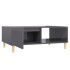 Mesa de centro madera contrachapada gris brillante 90x60x35