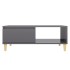 Mesa de centro madera contrachapada gris brillante 90x60x35