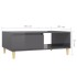 Mesa de centro madera contrachapada gris brillante 90x60x35
