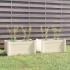Jardineras 2 uds madera maciza de pino blanco 60x31x31