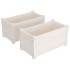 Jardineras 2 uds madera maciza de pino blanco 60x31x31