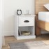 Mesitas de noche 2 uds madera blanco brillante 39x39x47,5