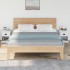 Mesitas de noche 2 uds madera blanco brillante 39x39x47,5