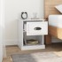 Mesitas de noche 2 uds madera blanco brillante 39x39x47,5