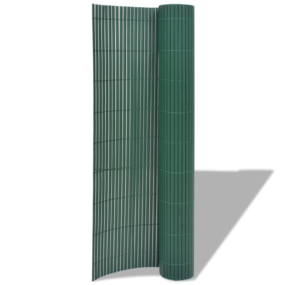 Valla de jardín de doble cara PVC verde 90x500