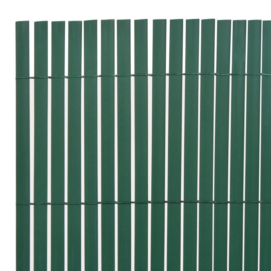Valla de jardín de doble cara PVC verde 90x500