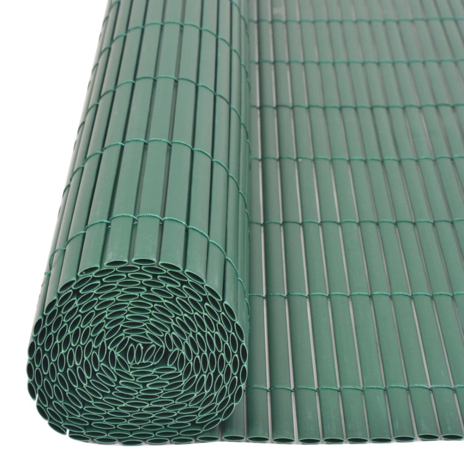 Valla de jardín de doble cara PVC verde 90x500