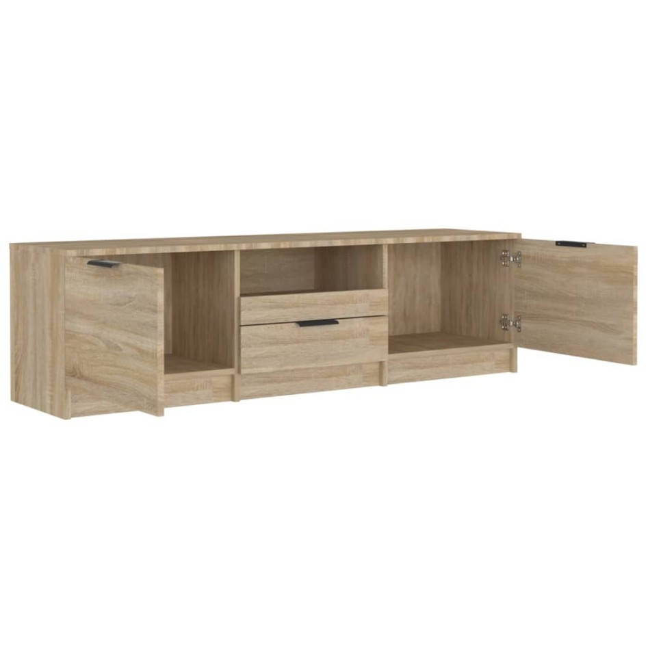 Mueble de TV madera contrachapada roble Sonoma 140x35x40