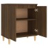 Aparador de madera contrachapada roble marrón 60x35x70